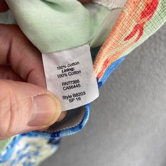 J Crew Skirt Womens 0 Blue Multi Floral Pencil Below Knee Cotton Office Career - Picture 7 of 11